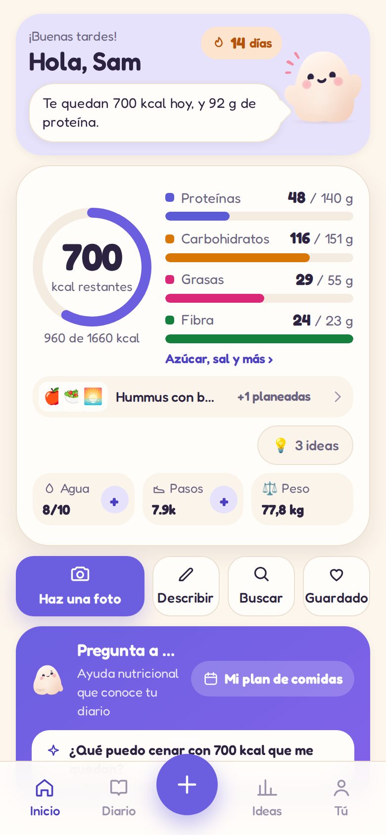 Inicio: lo que te queda para hoy, junto a Squish