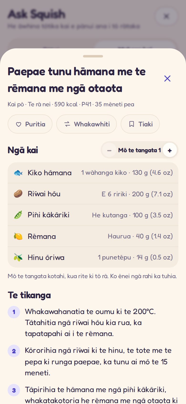 He tohutao mō tētahi kai kua whakaritea: ngā kai me te huarahi tunu