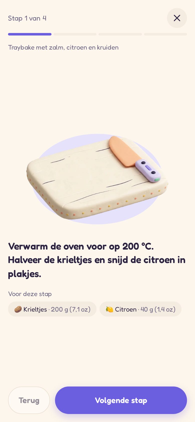 Stap voor stap koken, met een foto bij elke stap