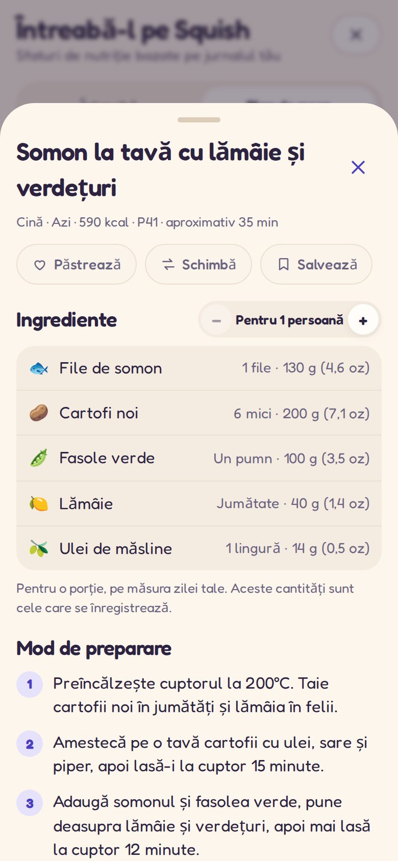 Rețetă pentru o masă planificată: ingrediente și mod de preparare