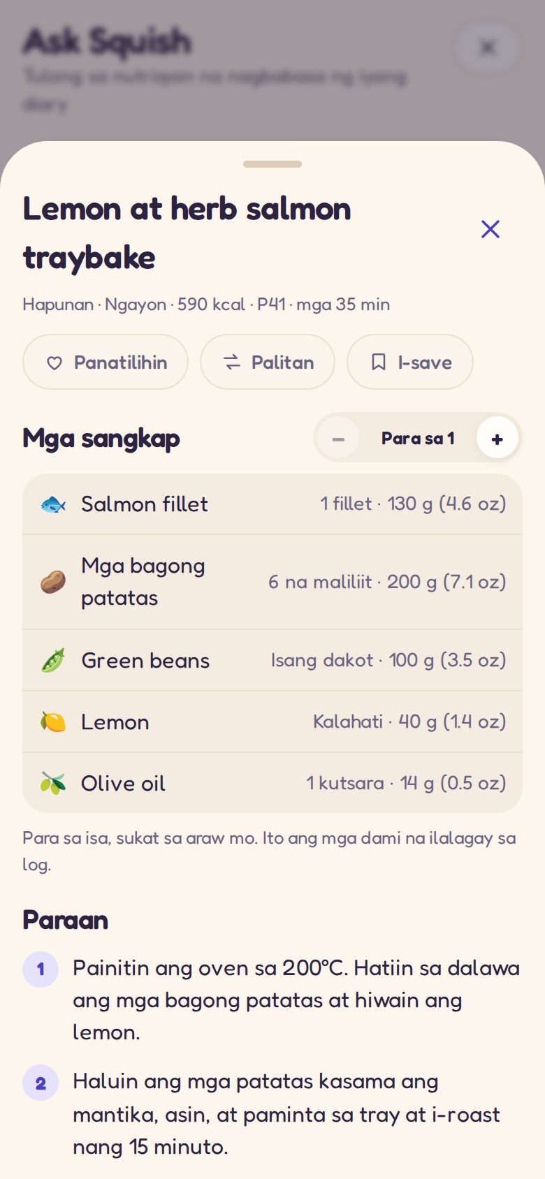 Resipe para sa plinlanong meal: mga sangkap at paraan ng pagluluto