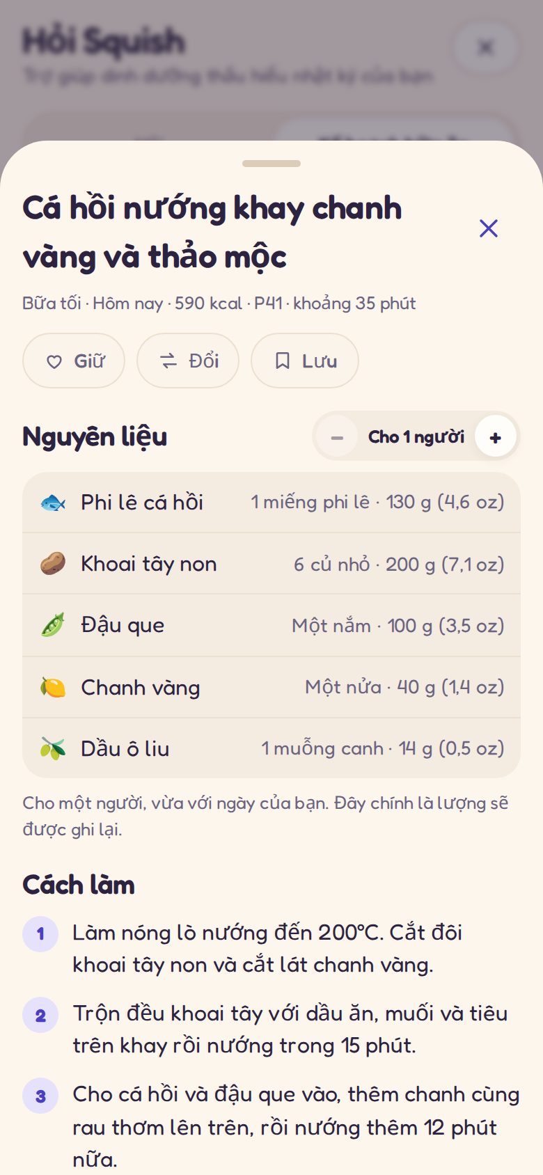 Công thức cho bữa ăn dự kiến: nguyên liệu và cách làm